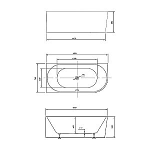 Ванна акриловая Vincea VBT-402-1500 купить в интернет-магазине Sanbest