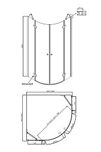 Душевой уголок Ambassador Diamond 12011102 100x100 стекло прозрачное/профиль хром купить в интернет-магазине Sanbest