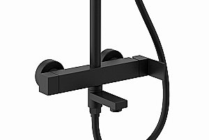 Душевая система Kaiser Cube 01582-9 черная матовая купить в интернет-магазине сантехники Sanbest