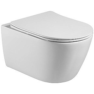 Унитаз подвесной Aquatek Бетта AQ1253W-00 белый, с крышкой микролифт, безободковый купить в интернет-магазине Sanbest