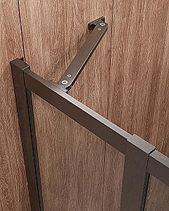 Душевой уголок Cezares Molveno 120x120 R-11-90+30-C-GM-IV стекло прозрачное/профиль матовая оружейная сталь купить в интернет-магазине Sanbest