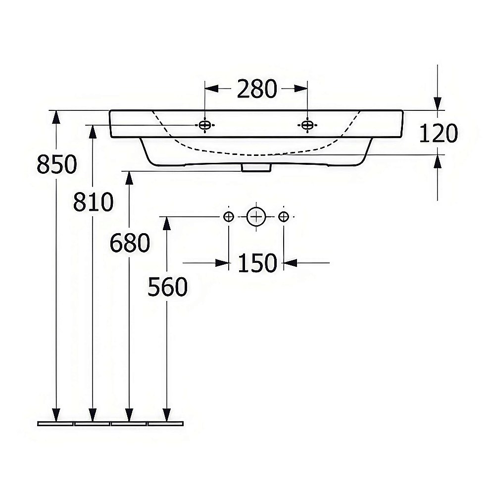 Раковина Villeroy&Boch Architectura 4A878001 альпийский белый купить в интернет-магазине Sanbest