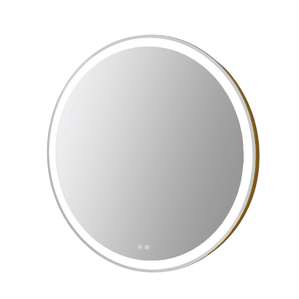 Зеркало с подсветкой Azario Юлия АZ-LED013325 80х80 золотой матовый в ванную от интернет-магазине сантехники Sanbest