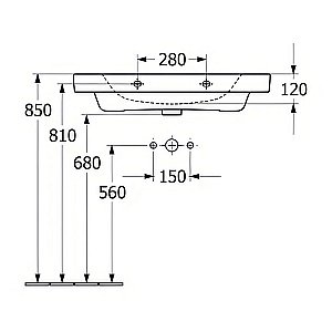 Раковина Villeroy&Boch Architectura 4A878001 альпийский белый купить в интернет-магазине Sanbest