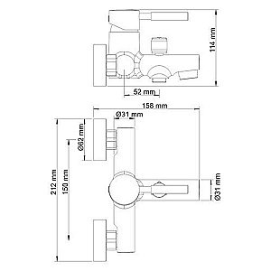 Смеситель для ванны WasserKRAFT Wern 4201 купить в интернет-магазине сантехники Sanbest