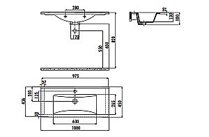 Раковина Creavit Su 100 SU100-00AM00E-0000 антрацит матовая купить в интернет-магазине Sanbest