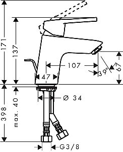 Смеситель для раковины Hansgrohe Logis Loop 71150000 купить в интернет-магазине сантехники Sanbest