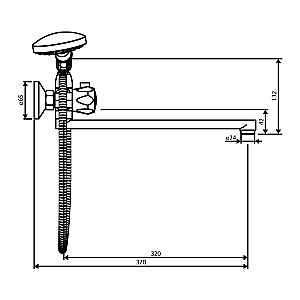 Смеситель для ванны Dorff Modern D7095000 хром купить в интернет-магазине сантехники Sanbest