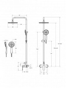 Душевая система Cezares STYLUS STYLUS-CD-IN сатин купить в интернет-магазине сантехники Sanbest