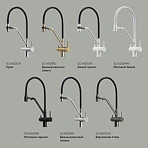 Смеситель для кухни Sancos Dora SC4003GR белый гранит купить в интернет-магазине сантехники Sanbest