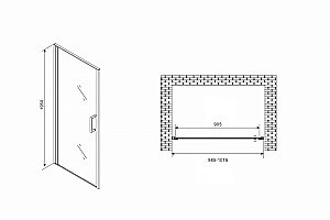 Душевая дверь Abber Sonnenstrand AG04100 100 купить в интернет-магазине Sanbest