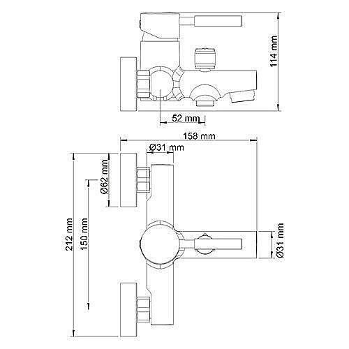 Смеситель для ванны WasserKRAFT Wern 4201 купить в интернет-магазине сантехники Sanbest