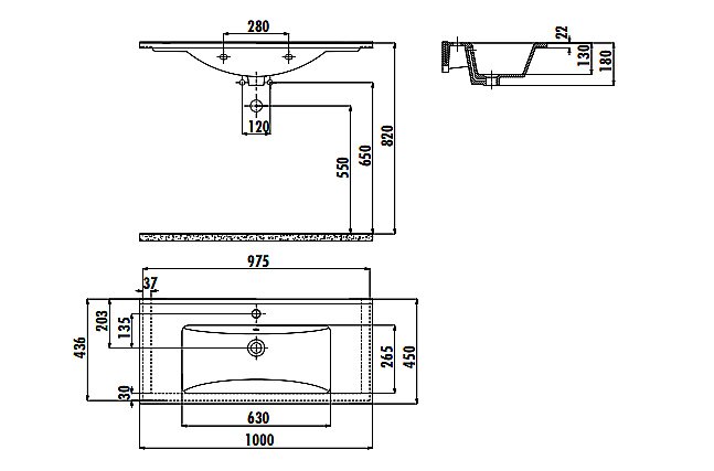 Раковина Creavit Su 100 SU100-00AM00E-0000 антрацит матовая купить в интернет-магазине Sanbest