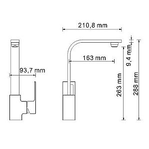 Смеситель для кухни WasserKRAFT Alme 1507 купить в интернет-магазине сантехники Sanbest