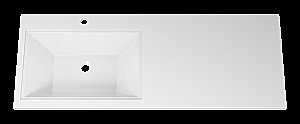 Тумба с раковиной Misty Байкал - 55 Э-Бай06055-022Я (Раковина Гавана 120) белая для ванной в интернет-магазине Sanbest