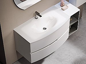 Тумба с раковиной Cezares ELETTRA 100 55525 100 Bianco opaco для ванной в интернет-магазине Sanbest