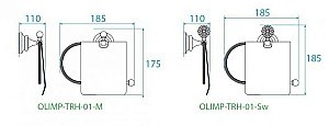 Держатель для туалетной бумаги Cezares OLIMP-TRH-02-M бронза купить в интернет-магазине сантехники Sanbest