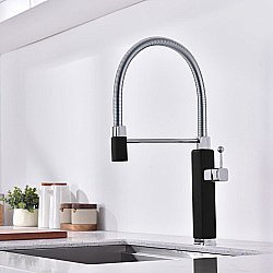 Смеситель для кухни Vincea VKF-101MB черный матовый купить в интернет-магазине сантехники Sanbest