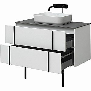 Тумба с раковиной Allen Brau Reality 100 1.32007.WM белый матовый для ванной в интернет-магазине Sanbest