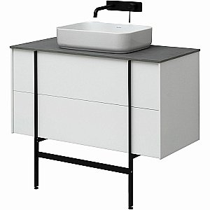 Тумба с раковиной Allen Brau REALITY 1.32008.WM 121 со столешницей, белая матовая для ванной в интернет-магазине Sanbest