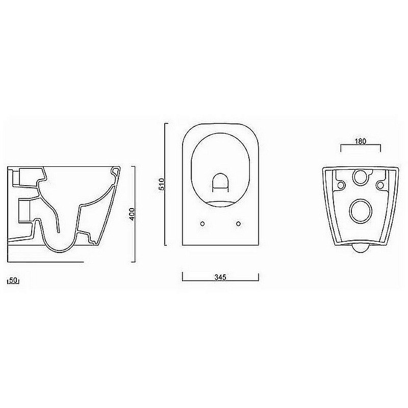 Унитаз подвесной Gural vit Nova Slim NO31DAK01-SL безободковый, с крышкой с микролифт купить в интернет-магазине Sanbest