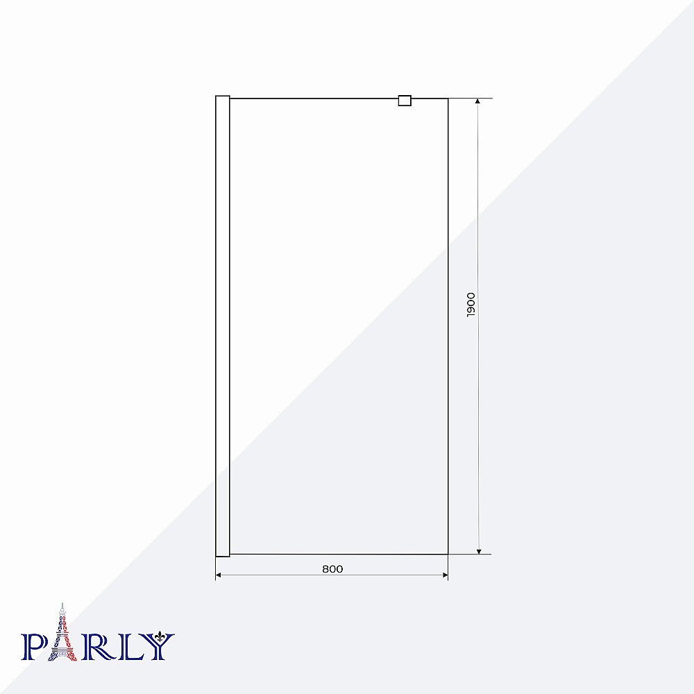 Душевое ограждение Parly T80 профиль хром/стекло прозрачное купить в интернет-магазине Sanbest