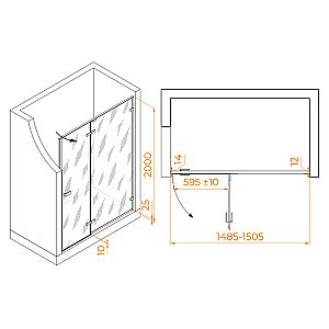 Душевая дверь RGW Stilvoll SV-004 150 353200415-21 стекло матовое-сатинат/профиль хром купить в интернет-магазине Sanbest