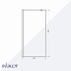 Душевое ограждение Parly T80 профиль хром/стекло прозрачное купить в интернет-магазине Sanbest