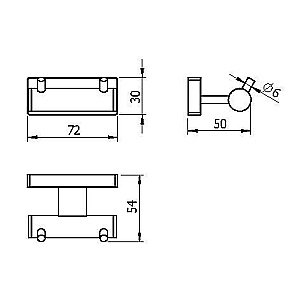 Крючок Langberger Alster 10932B купить в интернет-магазине сантехники Sanbest