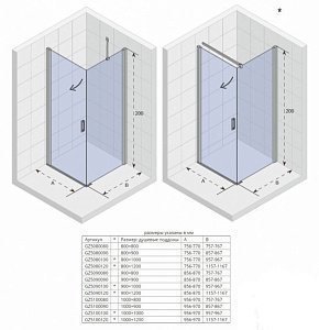 Душевой угол Riho Novik Z201 90x80 купить в интернет-магазине Sanbest