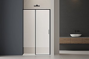 Душевая дверь Vincea Soft 2 140 VDS-3SO2140CLB стекло прозрачное/профиль черный купить в интернет-магазине Sanbest