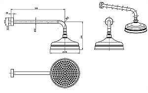 Верхний душ Boheme Brillante 412 купить в интернет-магазине сантехники Sanbest