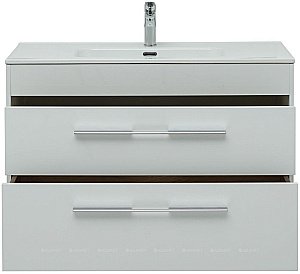 Тумба с раковиной Aquanet Августа 277509 100 белый для ванной в интернет-магазине Sanbest