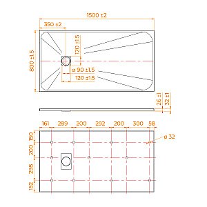Душевой поддон RGW TSS-W 553502815-01 80x150 белый купить в интернет-магазине Sanbest