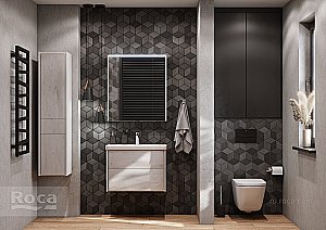 Зеркальный шкаф Roca Ronda ZRU9303008 70 белый матовый/бетон купить в интернет-магазине сантехники Sanbest