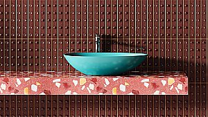 Раковина накладная Salini Paola 1101201SMF 58 из искусственного камня S-Stone, матовая, цвет по RAL полностью купить в интернет-магазине Sanbest