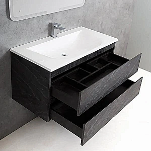 Тумба с раковиной Cezares MOLVENO 100 Antracite для ванной в интернет-магазине Sanbest