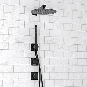 Душевая система WasserKRAFT Fulda 5200 SET2834 черный Soft-touch матовый купить в интернет-магазине сантехники Sanbest