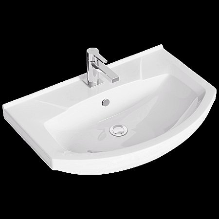 Тумба с раковиной Aqwella Basic 75 дуб золотой для ванной в интернет-магазине Sanbest