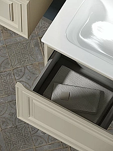 Тумба с раковиной Sancos Very VR80CE+CN7012MDH Beige Soft/раковина темный антрацит матовый для ванной в интернет-магазине Sanbest