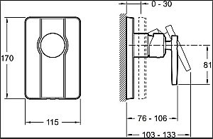 Смеситель для душа Jacob Delafon MODULO E98713-CP купить в интернет-магазине сантехники Sanbest