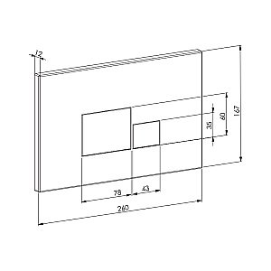 Кнопка для инсталляции D&K Quadro DB1519003 золото матовое купить в интернет-магазине сантехники Sanbest