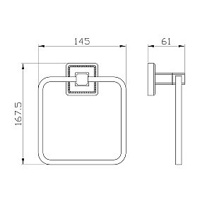 Кольцо для полотенец WONZON & WOGHAND ROMA WW-7213 бронза купить в интернет-магазине сантехники Sanbest
