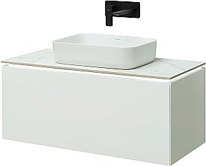 Тумба с раковиной Allen Brau Infinity 100 1.21004.WM белый матовый для ванной в интернет-магазине Sanbest