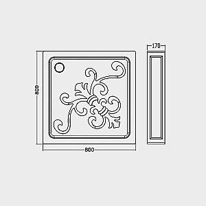 Душевой поддон Devon&Devon Arabesque 80x80 купить в интернет-магазине Sanbest