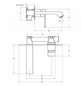 Смеситель для раковины BelBagno AURORA-BLVM-CRM-W0 хром купить в интернет-магазине сантехники Sanbest