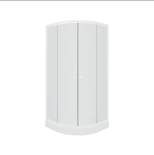 Душевой уголок Parly ZF81 80х80 стекло матовое/профиль белый купить в интернет-магазине Sanbest