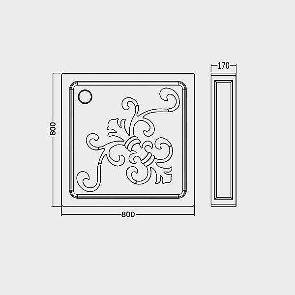 Душевой поддон Devon&Devon Arabesque 80x80 купить в интернет-магазине Sanbest
