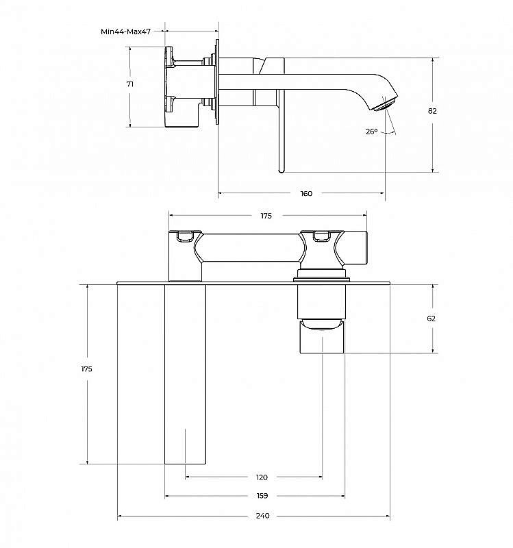 Смеситель для раковины BelBagno AURORA-BLVM-CRM-W0 хром купить в интернет-магазине сантехники Sanbest
