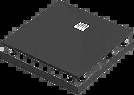 Душевой поддон литьевой Good Door Essentia 90x90 черный купить в интернет-магазине Sanbest